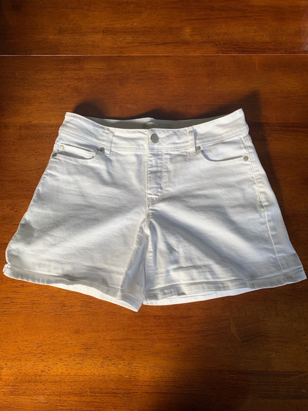Cato White Denim Shorts - Clean Casual Cut